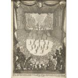 Ansicht eines Barocktheaters - Jacques Callot.Kupferstich, Platte 28 x 20 cm, verglast und gerahmt