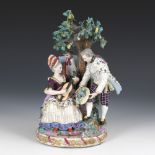 Gärtnergruppe am Birnbaum, MEISSEN.Schwertermarke mit Stern, Marcolini-Zeit, 1774-1814, 1