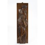 Bronzerelief: Wasserträgerin.Bronze patiniert, "F. Barbedienne" bezeichnet, verso Buchstabe "A",