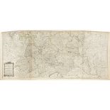 Landkarte von Mitteleuropa - Thomas Kitchin.Grenzkolorierter Kupferstich, Blatt 54 x 125 cm.