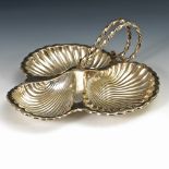 Englische Muschelschale, Plated.Sheffield & London, um 1900-30. Firmenzeichen Mappin & Webb