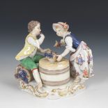 Winzergruppe, MEISSEN.Schwertermarke, Jahreszeichen 1989, 1. Wahl. Modell-Nr. 26, Entwurf 1754