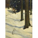 OLDE, Hans: Winterwald.Öl/Leinwand/Holz, links unten monogrammiert/datiert: III. (19)06,