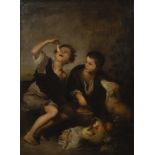 MURILLO, Bartolomé Esteban - Kopie nach: Die Pastetenesser.Öl/Leinwand, unsigniert, 19. Jh. 110 x 79