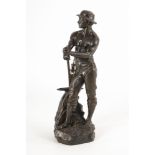 LÉVY, Charles: Junger Bergmann ("Mineur").Bronze patiniert, bezeichnet und betitelt mit Zusatz "