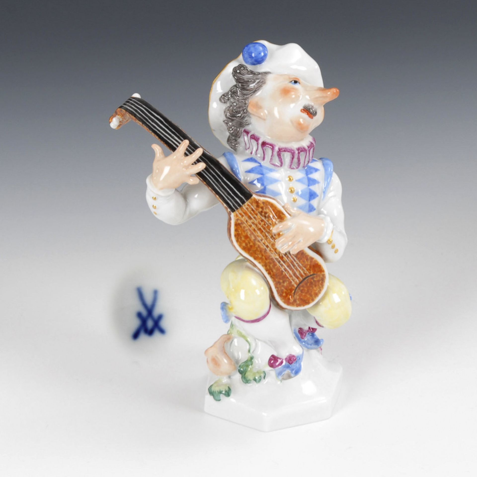 Lautenspieler, MEISSEN.Schwertermarke, Jahreszeichen 1995, 1. Wahl. Modell-Nr. 60471, aus der