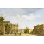 PALLMANN, Peter Götz: Berlin - Unter den Linden.Öl/Hartfaser, rechts unten signiert. 45 x 70 cm,