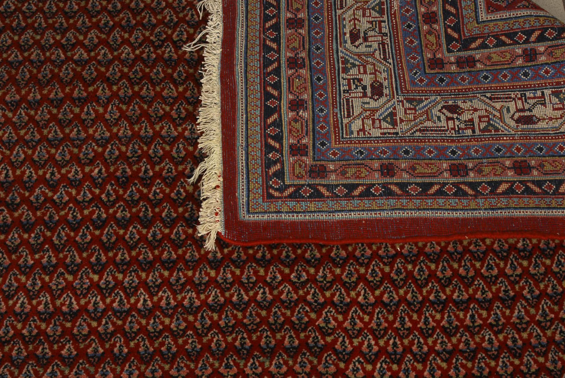 Mir-i-Boteh-Teppich.Hamadan-Region/Nordwestpersien, Mitte 20. Jh. Wolle, handgeknüpft. - Bild 2 aus 2