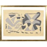 BRAQUE, Georges: Abstrakte Komposition.Farblithografie, Bleistiftsignatur, Künstlerexemplar, Blatt