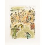 CHAGALL, Marc: 2 Blätter aus "Die Odyssee".Grano-Farblithografien, Blatt je 38 x 29,5 cm,