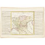 3 Landkarten von Italien - Jean-Baptiste Louis Clouet.Kolorierte Kupferstiche, um 1760, Blatt je ca.