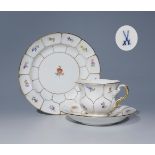 Kaffee-Gedeck, MEISSEN 1953.Zweite Wahl, Modell von Ernst August Leuteritz, Modell-Jahr:1853-1855,