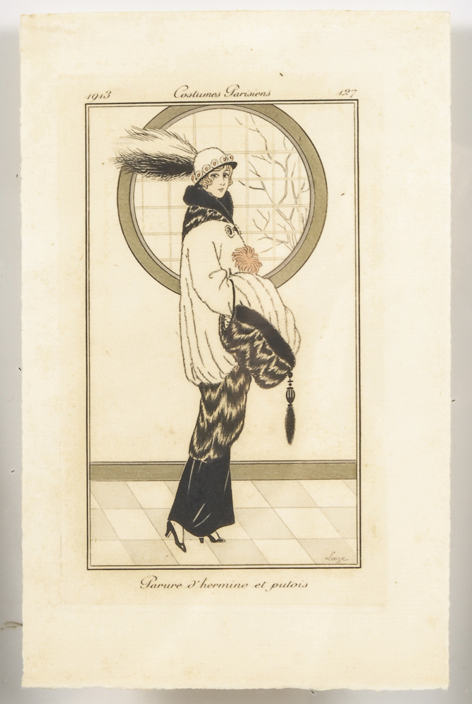 9 Blätter aus "Journal des Dames et des Modes".Kolorierte Radierungen, Platte je 18 x 11 cm, Blatt - Image 6 of 9