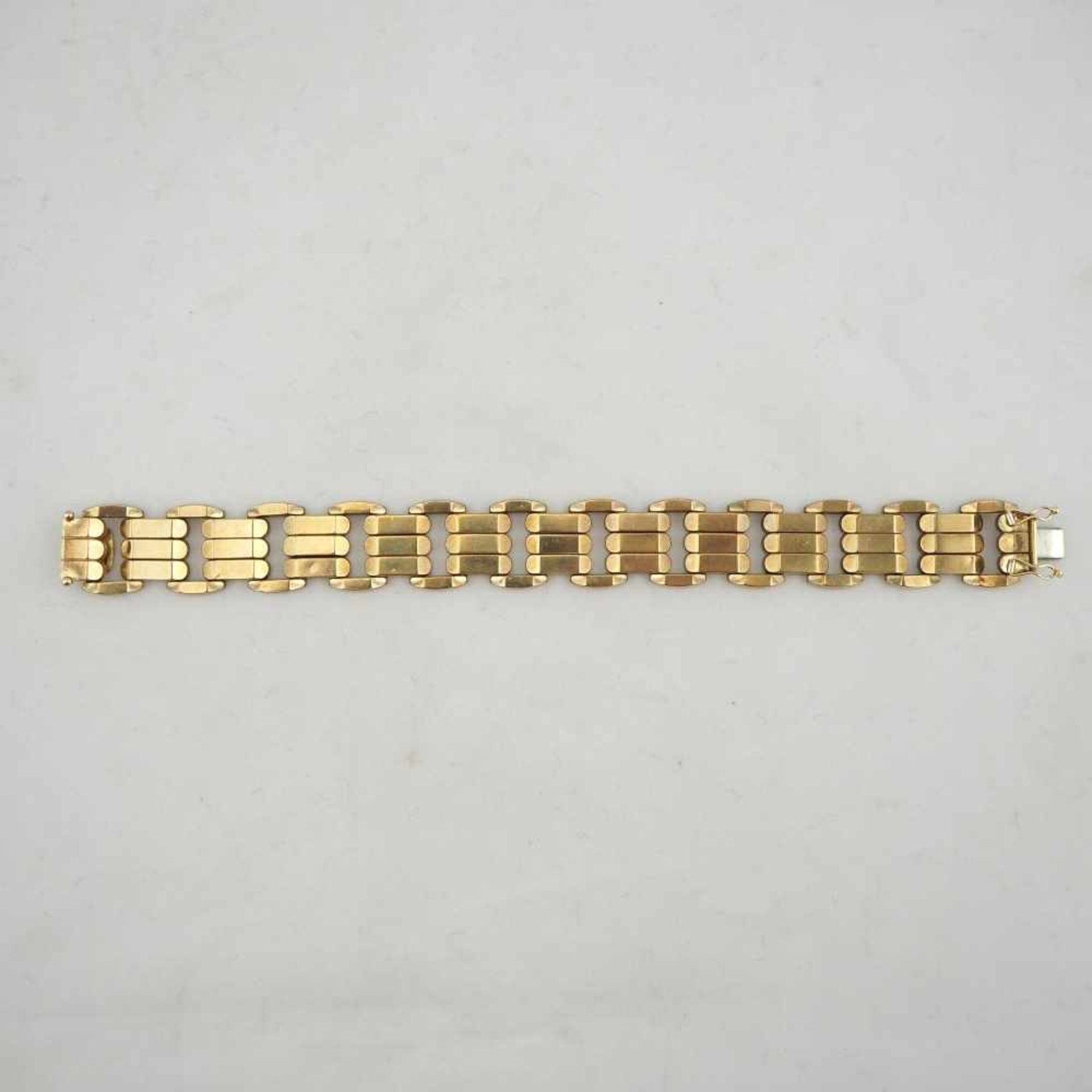 Armband, 8kt Gold30,5g Gesamtgewicht, 19cm Gesamtlänge, 333er Goldstempel am Verschluss, gebrauchtes - Bild 2 aus 3