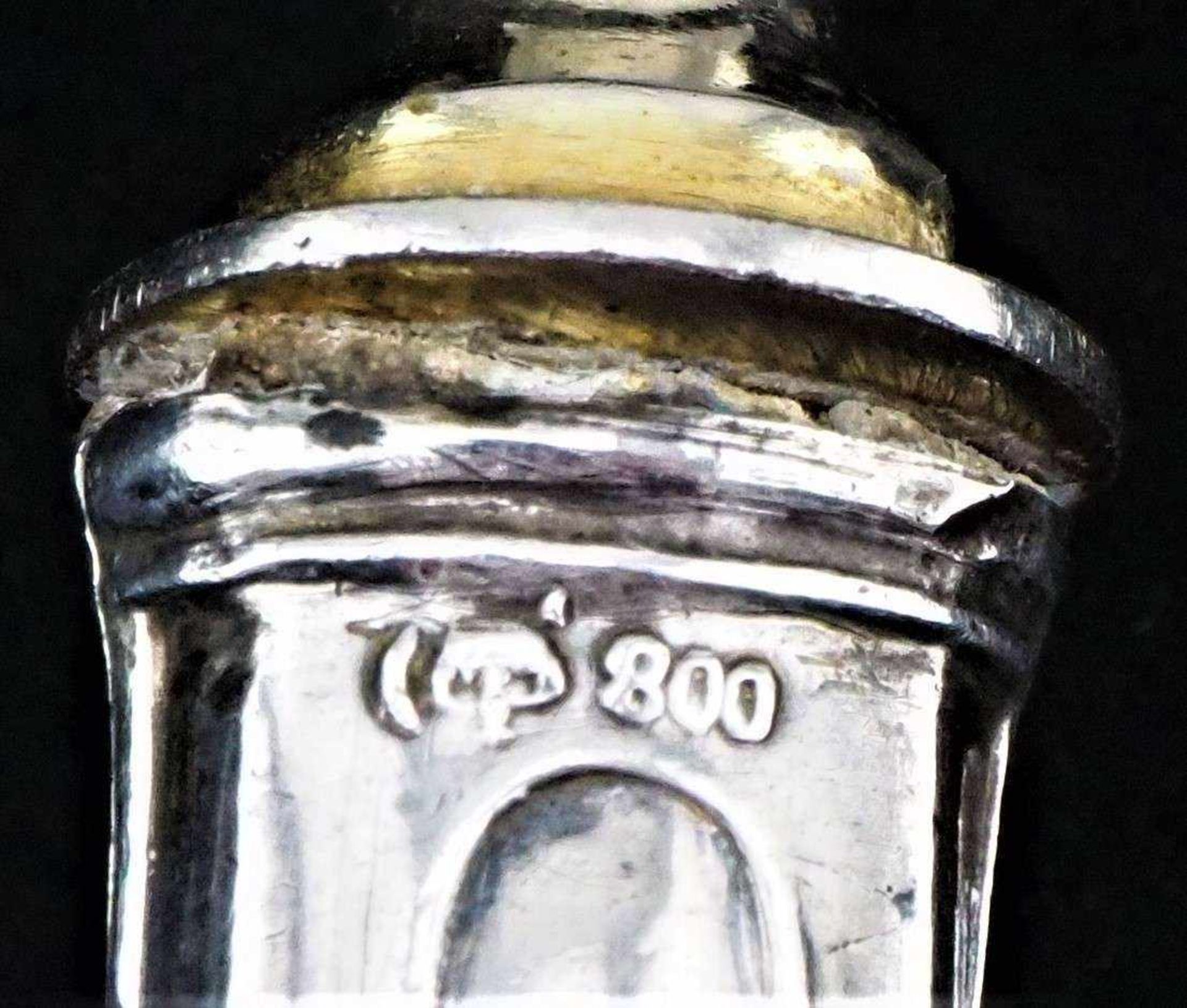 Tortenheber, 800er SilberTortenheber, Krone mit Halbmond und "800" gepunzt. Um 1900. Leichte - Bild 2 aus 2