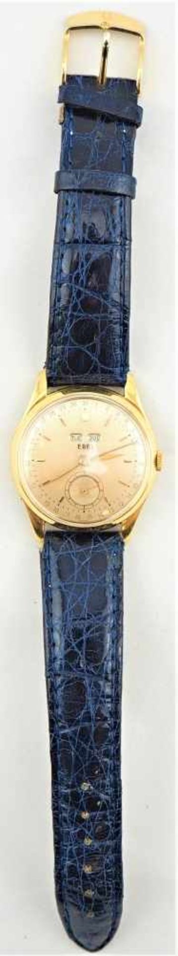 Herrenarmbanduhr "EBEL" Vollkalender, 60er JahreSeltene Armbanduhr des Schweizer Herstellers " - Bild 4 aus 4