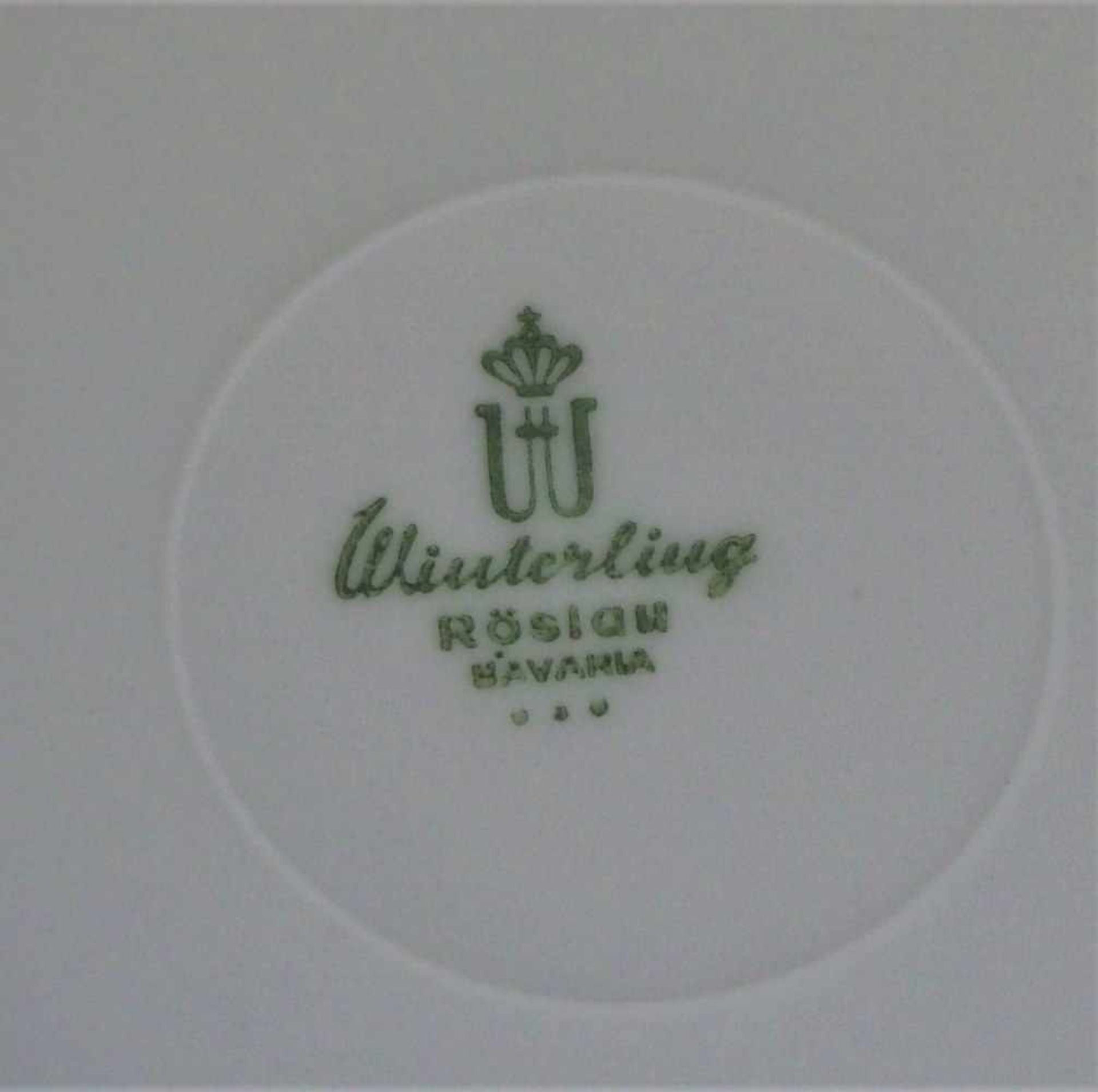 Speiseservice -Winterling Röslau Bavaria- 41 Teilemit Blumendekor und Vergoldung, betshend aus je 2x - Bild 7 aus 7
