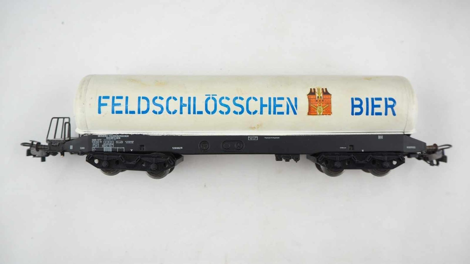 Konvolut Märklin Eisenbahn1x Diesellokomotive Nr.3921 rot/schwarz, OVP1x Tiefladewagen mit - Bild 3 aus 6