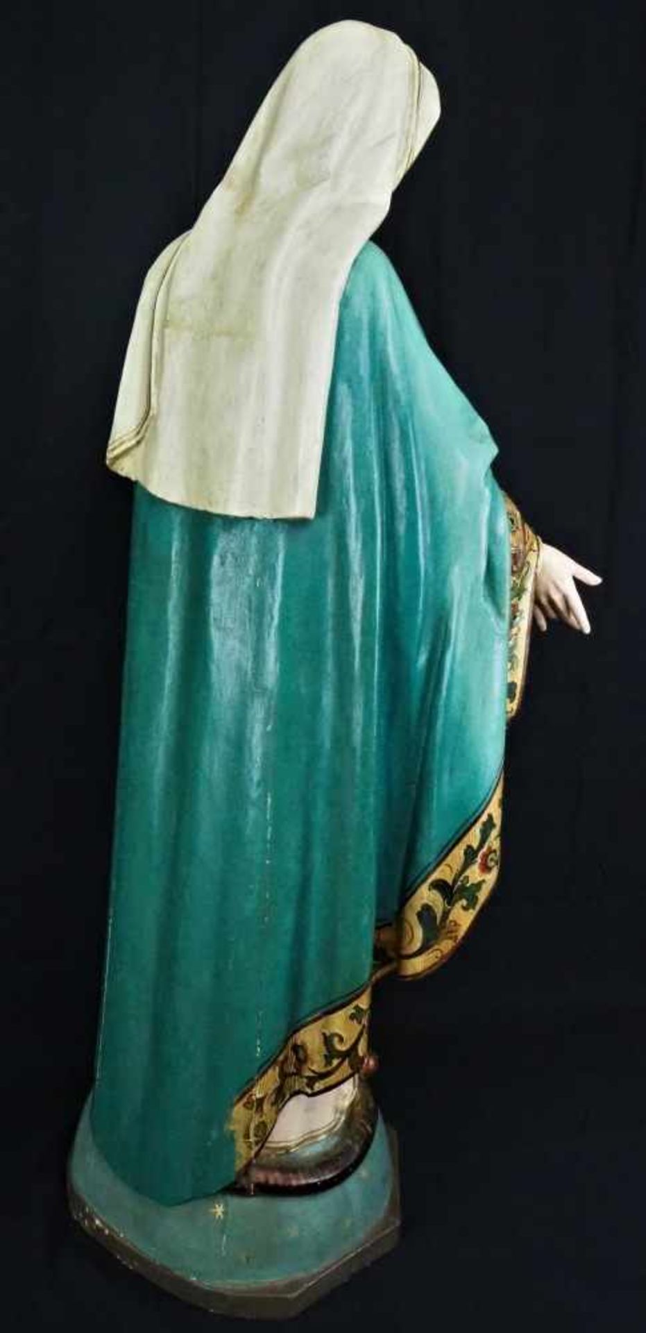 Mutter Gottes, große Madonna Empfängnis Statue, Marien Figur mit Schlange, wohl Anfang 19. Jh. - Image 3 of 6