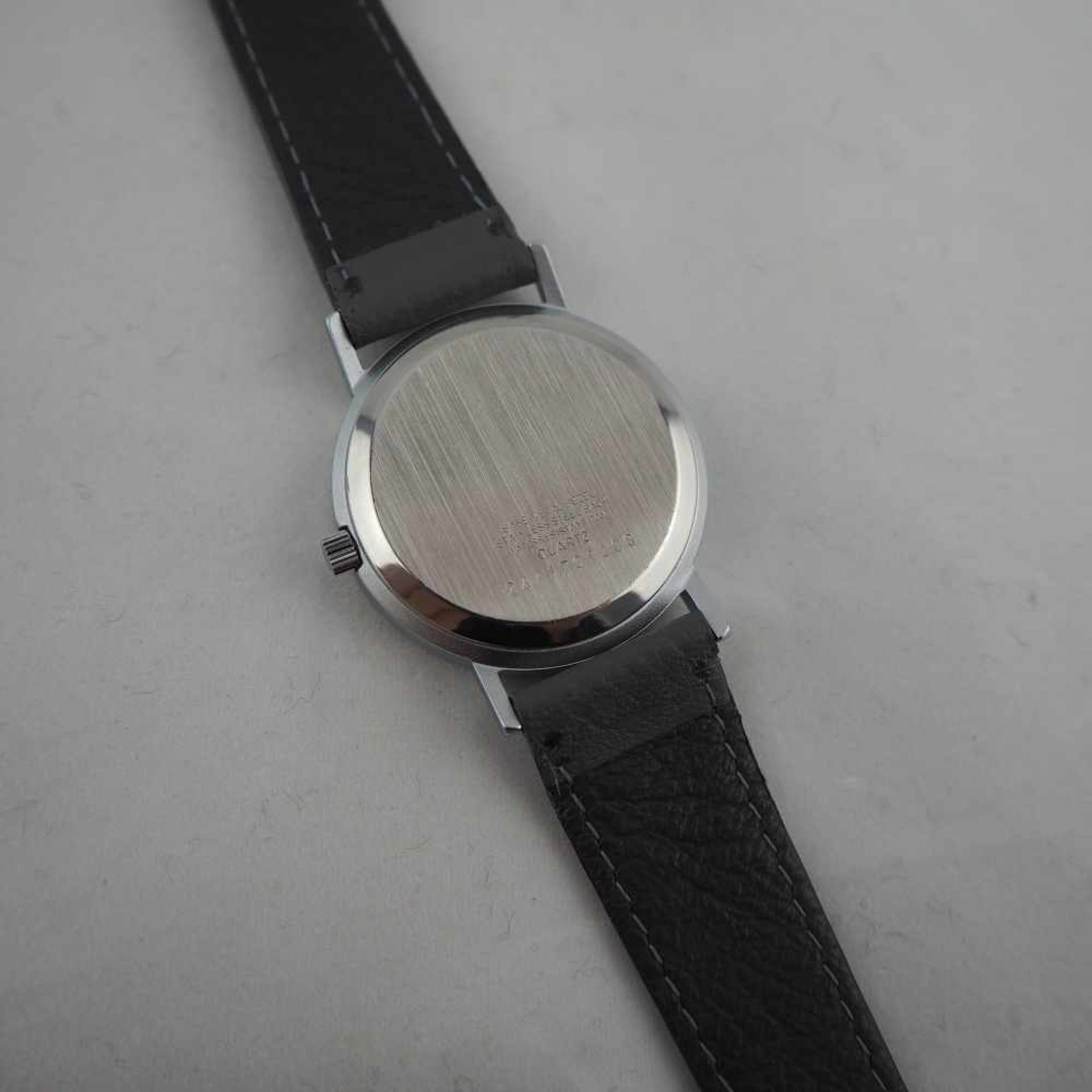 Junghans Solar 1stilvolle, minimalistische Armbanduhr im Bauhaus Stil, wohl 80er Jahre, Quarz - Bild 3 aus 3