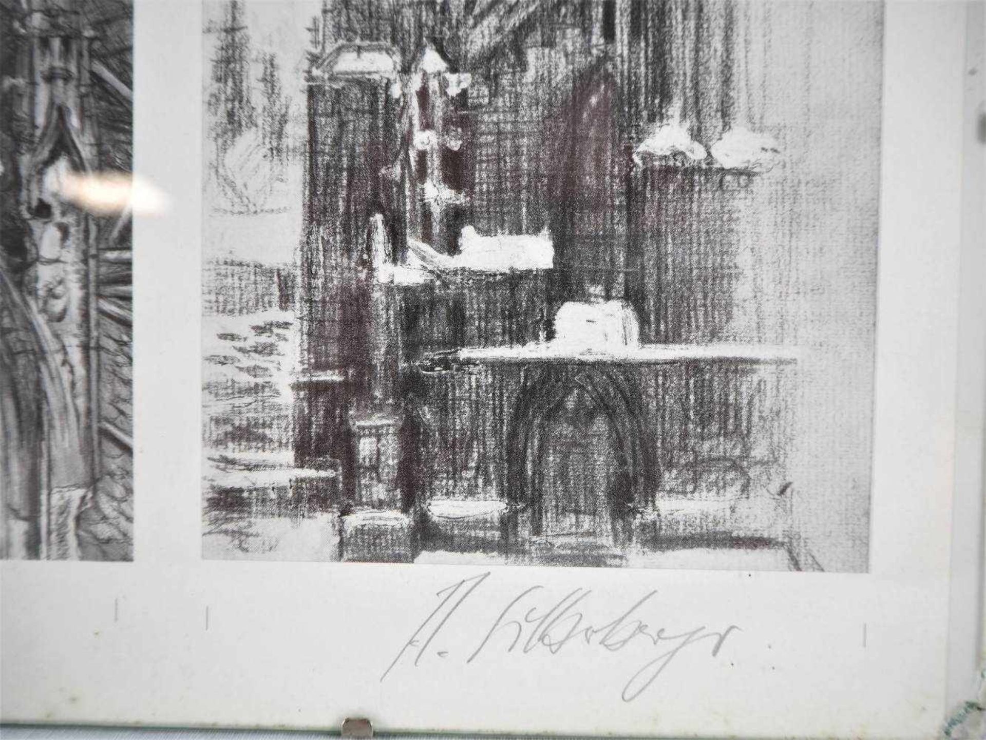 Zusammenfassung Serigrafie Adolf Silberberger um 1977Zusammenfassung seiner Werke zum Thema Ulmer - Bild 2 aus 4