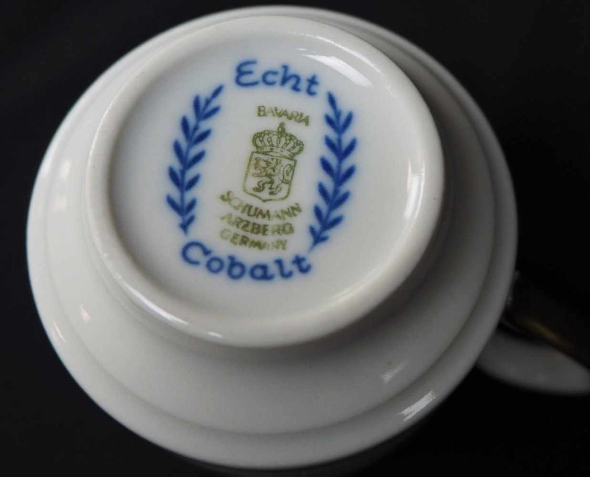 Kaffeeservice -Schumann Arzberg Bavaria- "Echt Cobalt" für 6 Personen.Cobalt blau mit Goldrand, 21 - Bild 2 aus 2