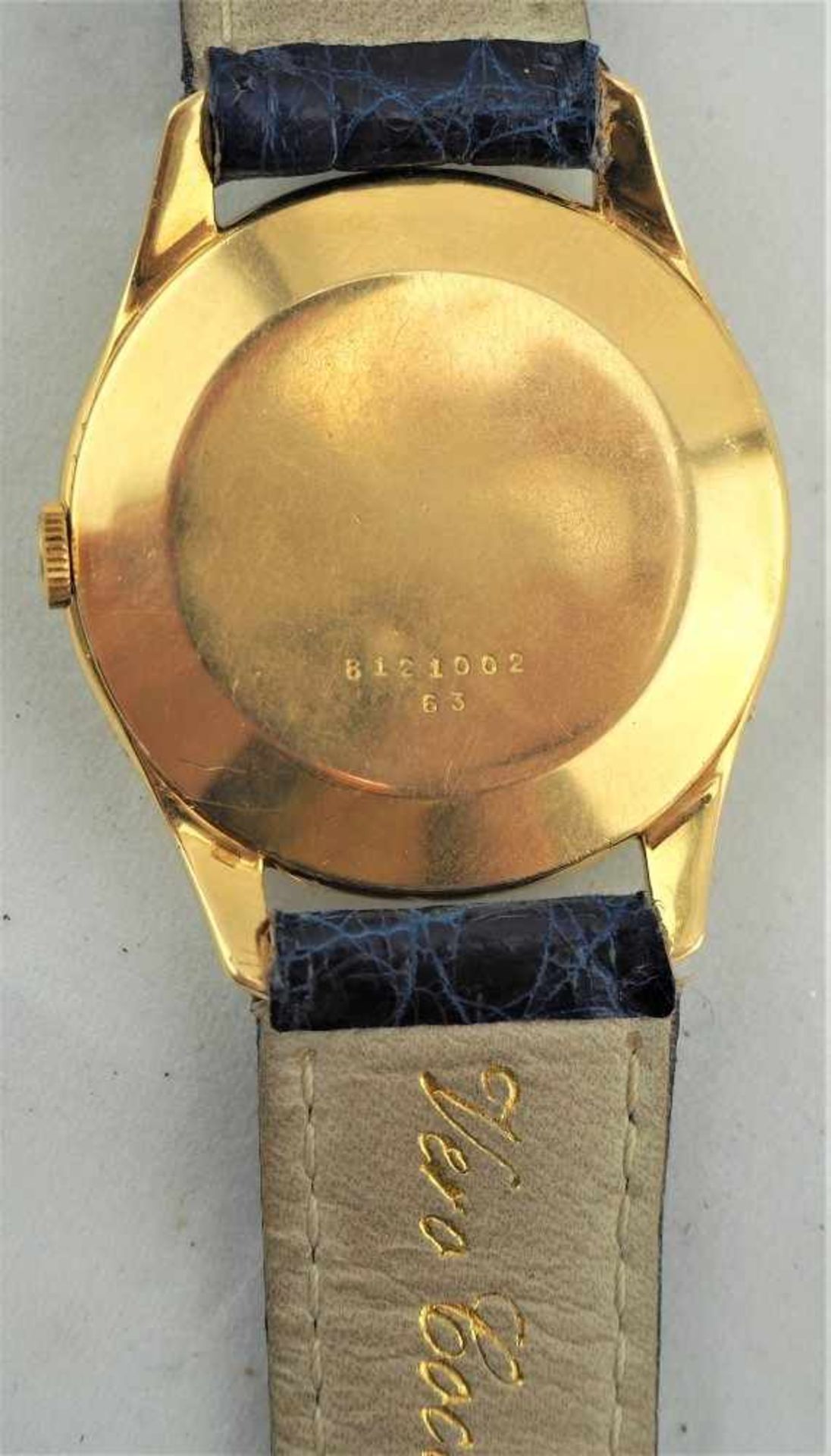 Herrenarmbanduhr "EBEL" Vollkalender, 60er JahreSeltene Armbanduhr des Schweizer Herstellers " - Bild 3 aus 4