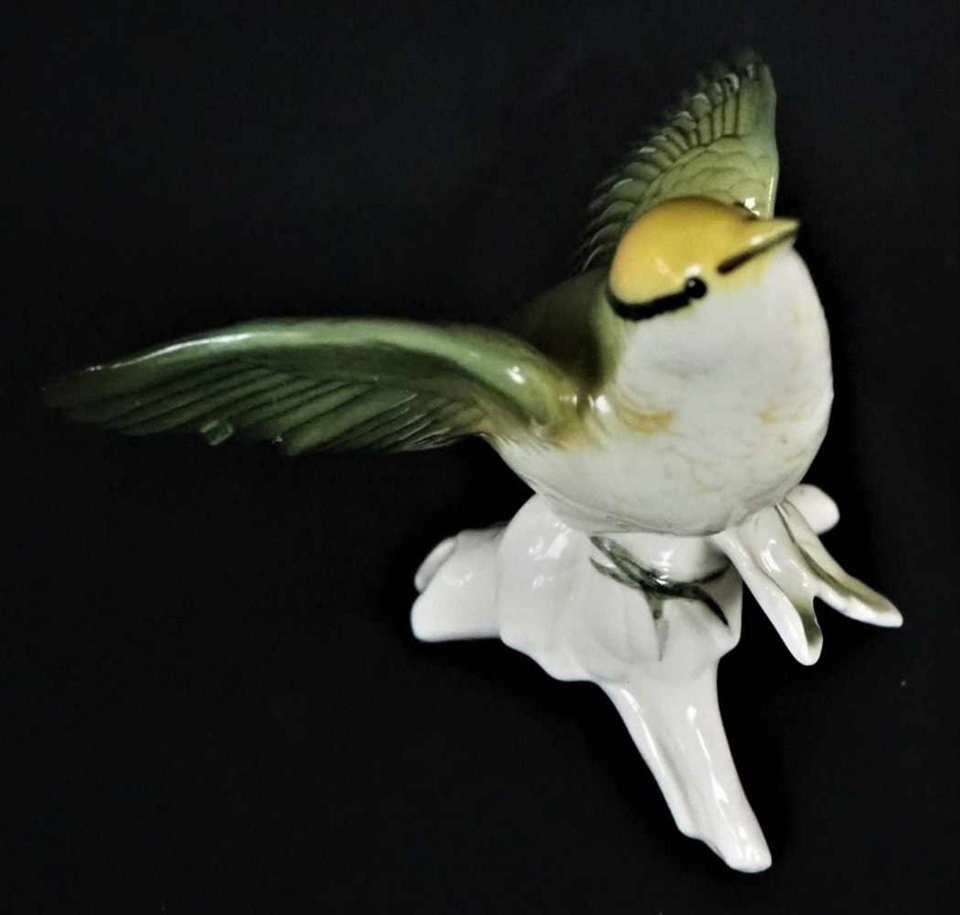 Drei Vogelfiguren aus Porzellan - ENSbemalt und glasiert, alle drei Figuren mit "ENS" gemarkt, - Bild 2 aus 5