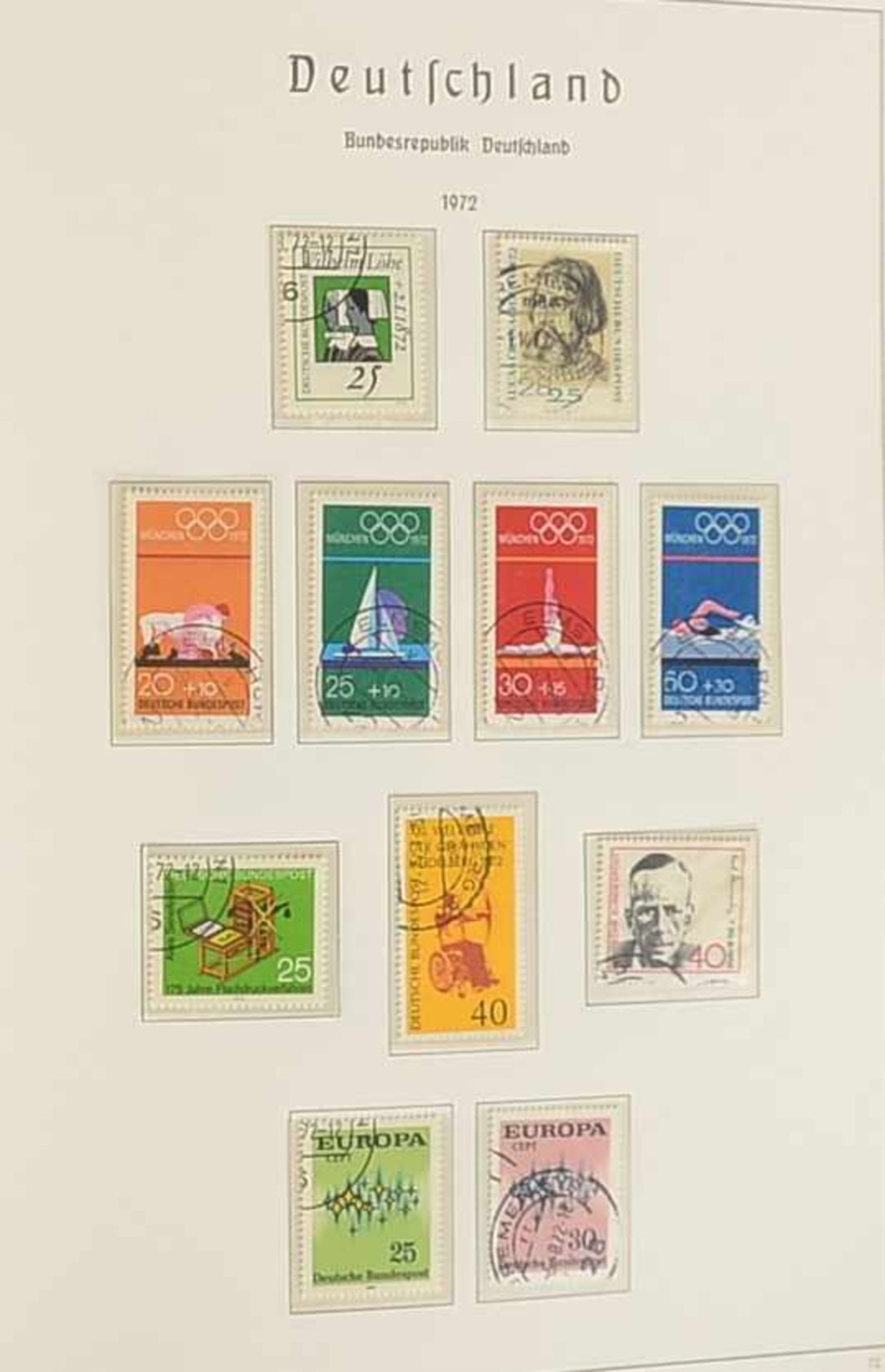 Briefmarken: 'Bund'-Sammlung aus 1949 - 1979, fast komplett gestempelt, im 'Leuchtturm'-Falzlos- - Bild 2 aus 2
