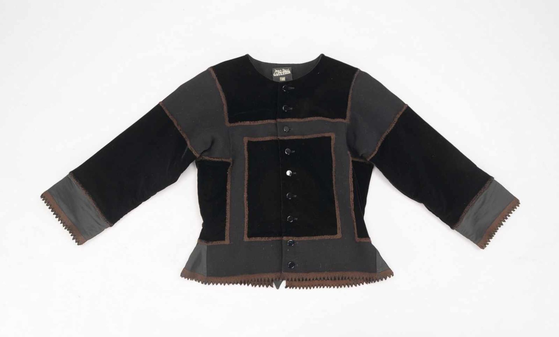 Jean Paul Gaultier, hochwertige Jacke (aufwendig gearbeitet), 88% Schurwolle, in gepflegtem Zustand;