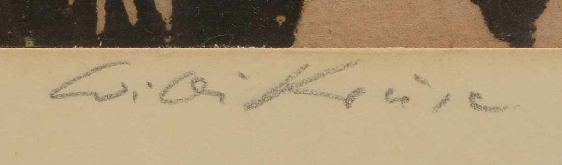 Kruse, Willi, 'Tetuan/Marokko', Holzschnitt, unten rechts signiert und links betitelt; Blattmaße - Bild 2 aus 2