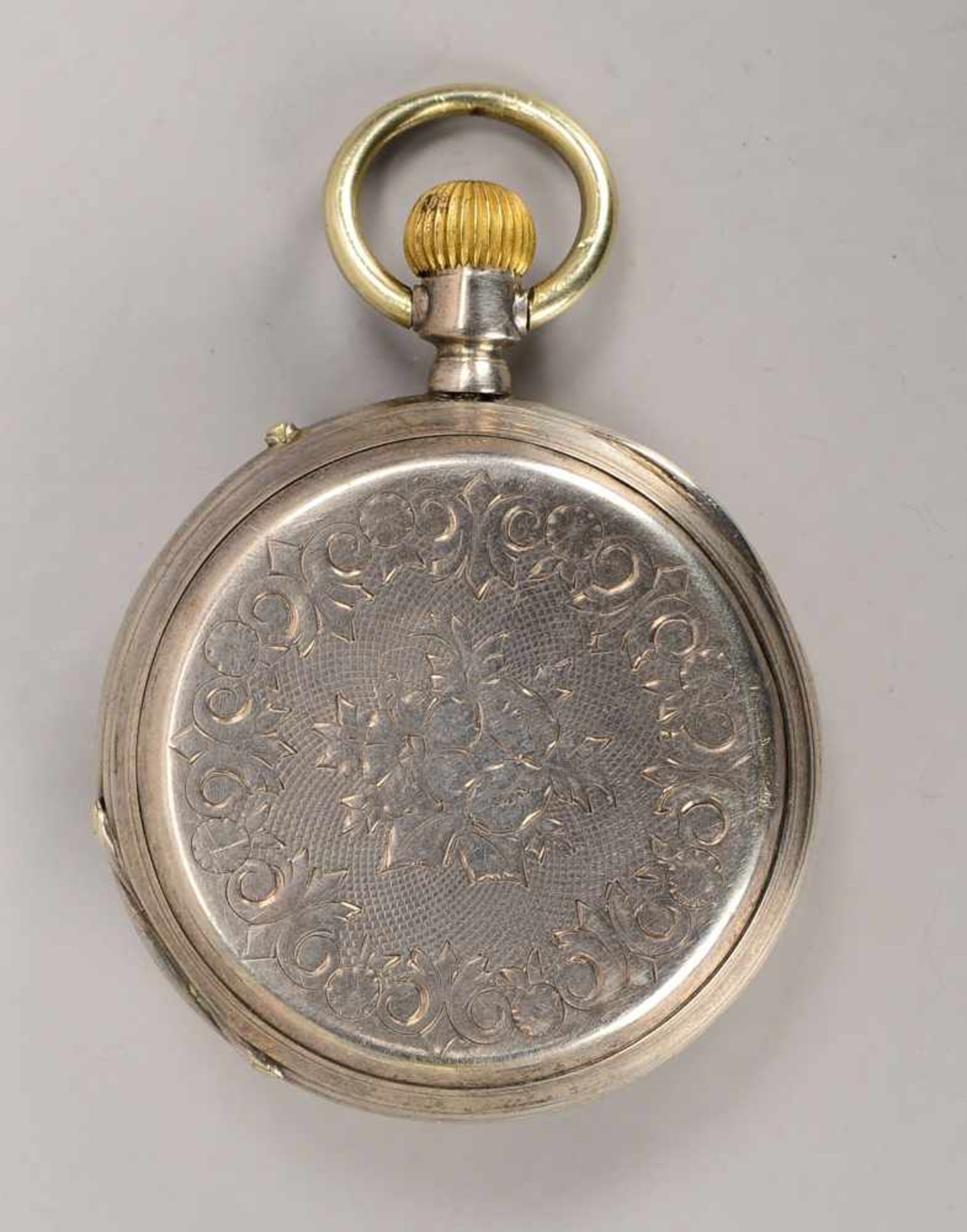 Taschenuhr, Remontoir, '15 Rubis', 800 Silber, mit 3x Silber-Deckeln/Sprungdeckel mit - Bild 3 aus 3