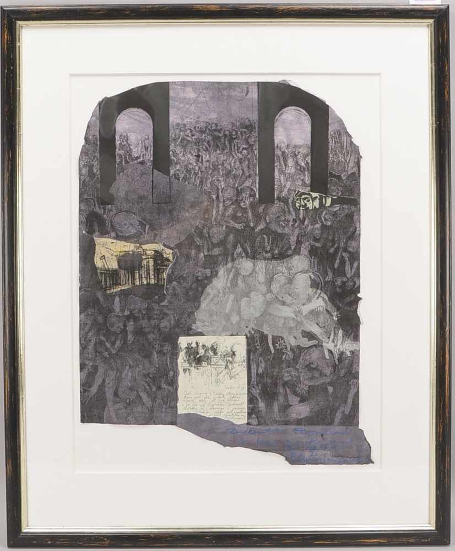 Kasprzak, Andrzej (*1963), 'Ohne Titel', Collage, unten rechts signiert, bezeichnet und datiert '