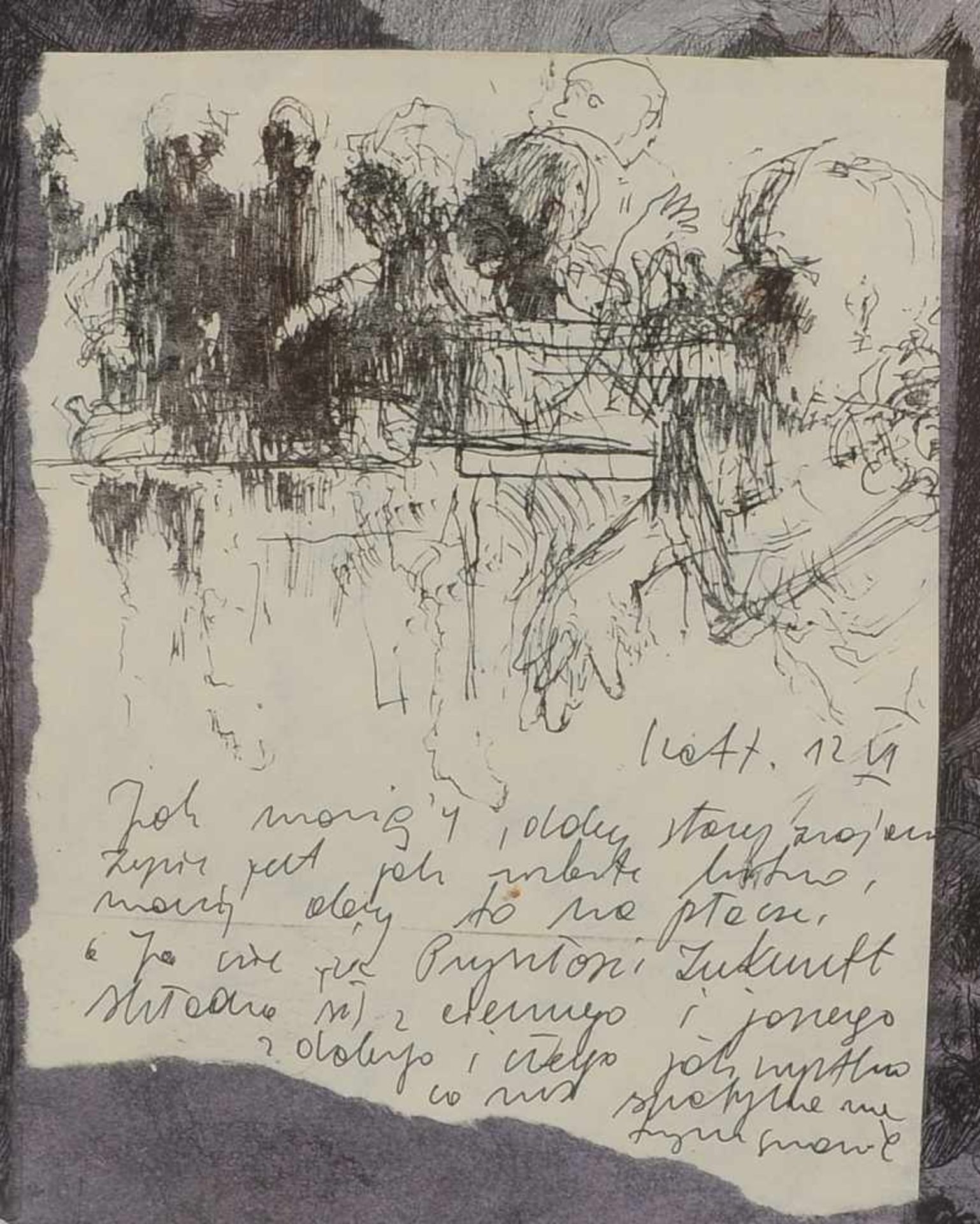 Kasprzak, Andrzej (*1963), 'Ohne Titel', Collage, unten rechts signiert, bezeichnet und datiert ' - Bild 2 aus 3