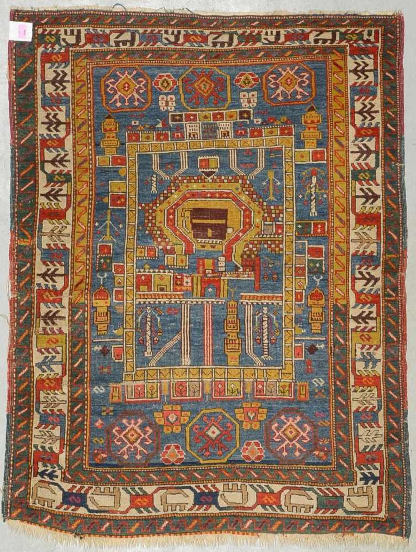 Shirwan (Sammlerstück), antik, seltenes Motiv, in gutem altersgemäßem Zustand, Maße 140 x 106 cm