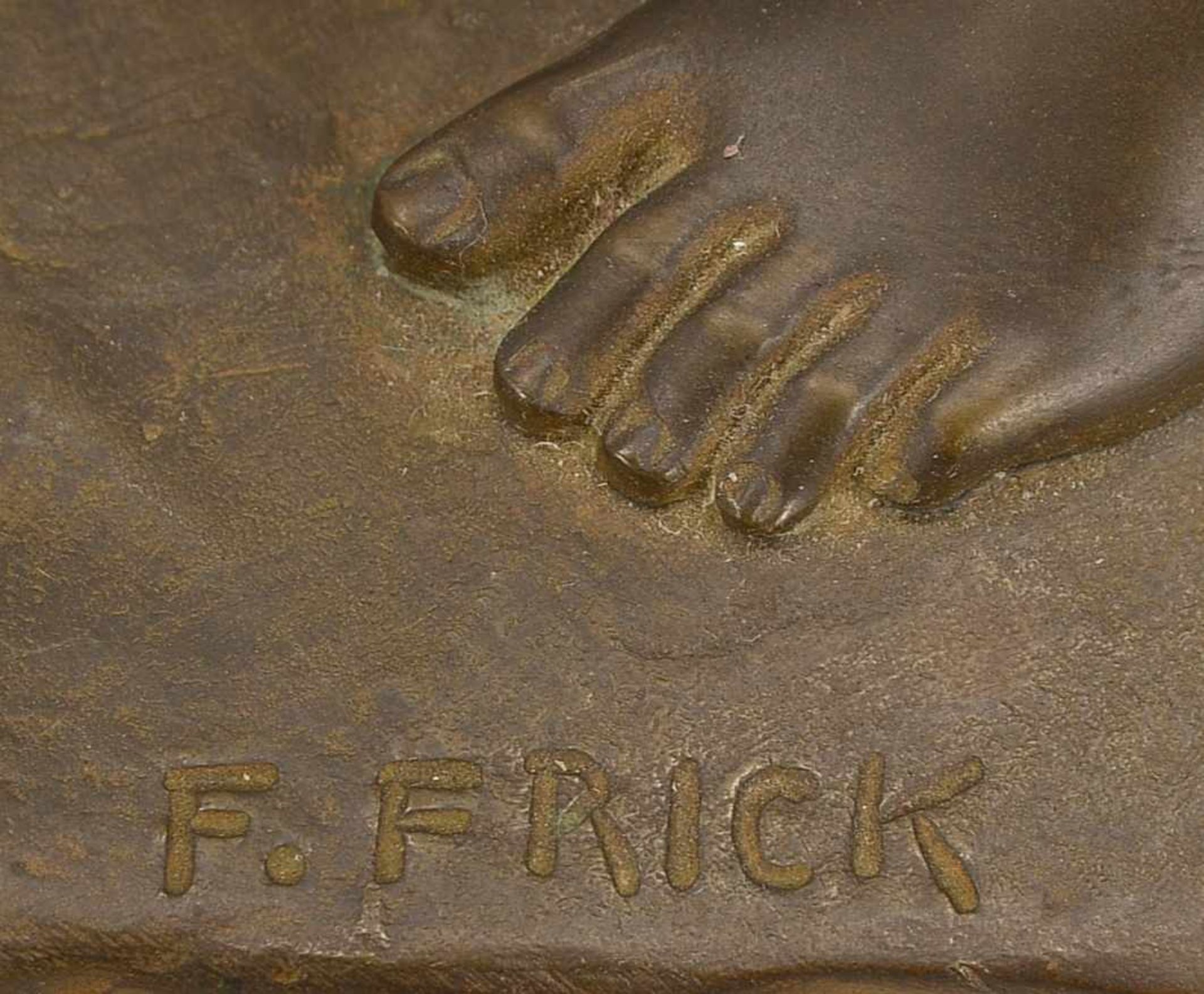 Frick, Ferdinand (1878 Kopparberg/Schweden - 1939 Sao Paulo), Bronzefigur, 'Weiblicher Akt mit - Bild 2 aus 2