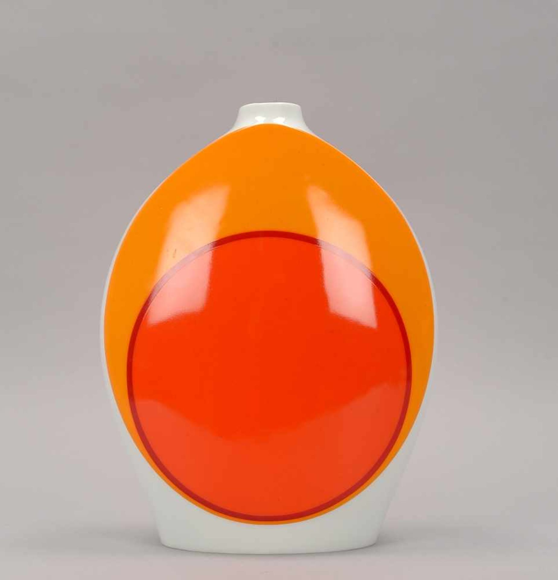 Rosenthal/Studio Line, Porzellanvase (äußerst seltenes Sammlerstück), um 1970, flacher gedrückter