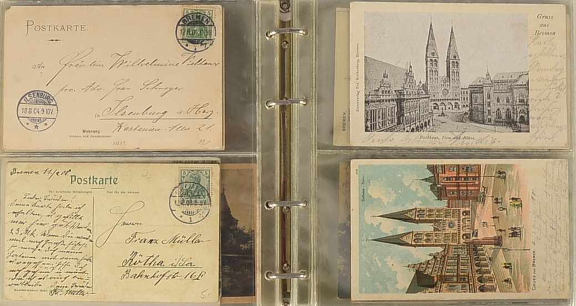 Postkarten-Sammlung: 'Bremen', 1898 - 1939, 99 Stück (vorwiegend gelaufen); im Postkarten- - Bild 3 aus 3
