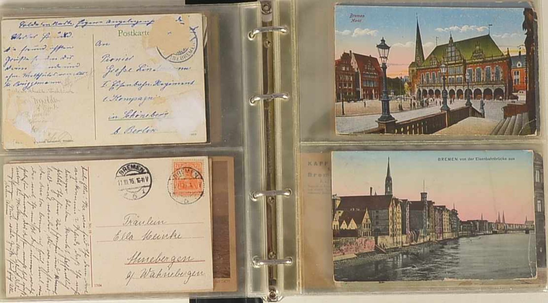 Postkarten-Sammlung: 'Bremen', 1898 - 1939, 99 Stück (vorwiegend gelaufen); im Postkarten- - Bild 2 aus 3
