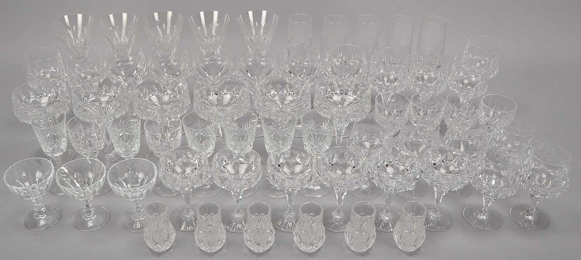 Großes umfangreiches Gläser-Konvolut, u.a. Nachtmann und Peill & Putzler, Kristallglas, verschiedene