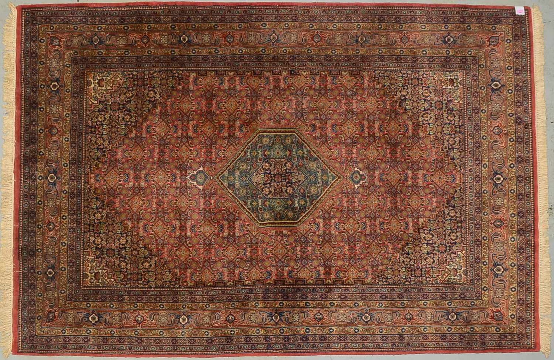 Indo Bidjar-Orientteppich, komplett, hochflorig, in gutem Zustand; Maße 297 x 198 cm