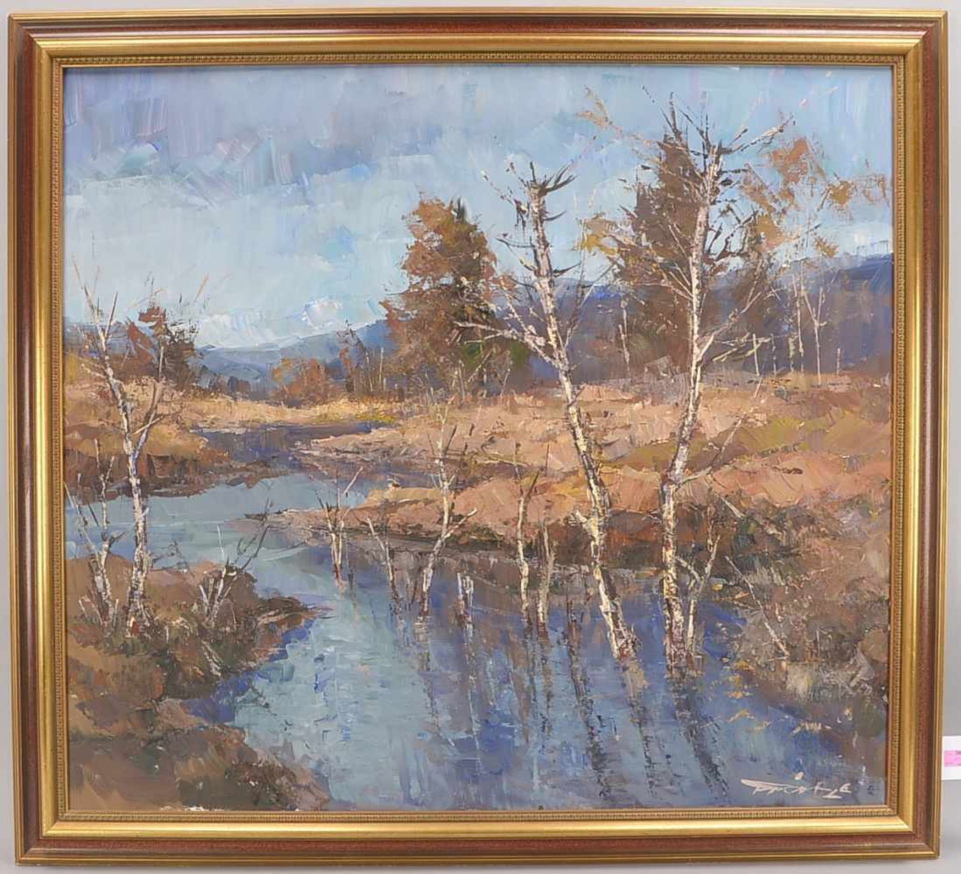 Trätzl, Robert (1913 - 1986), 'Moorbach', Öl/Lw, unten rechts signiert; Bildmaße 90 x 100 cm,