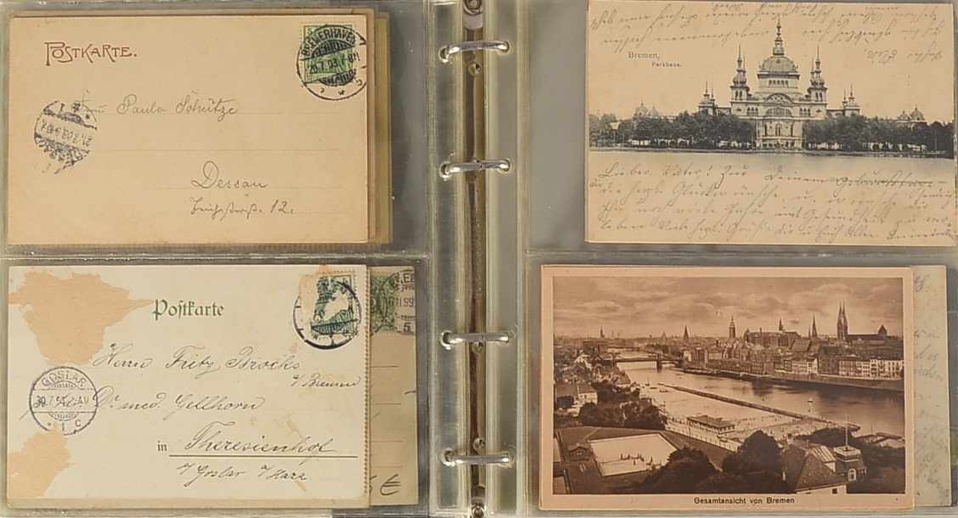 Postkarten-Sammlung: 'Bremen', 1898 - 1939, 99 Stück (vorwiegend gelaufen); im Postkarten-