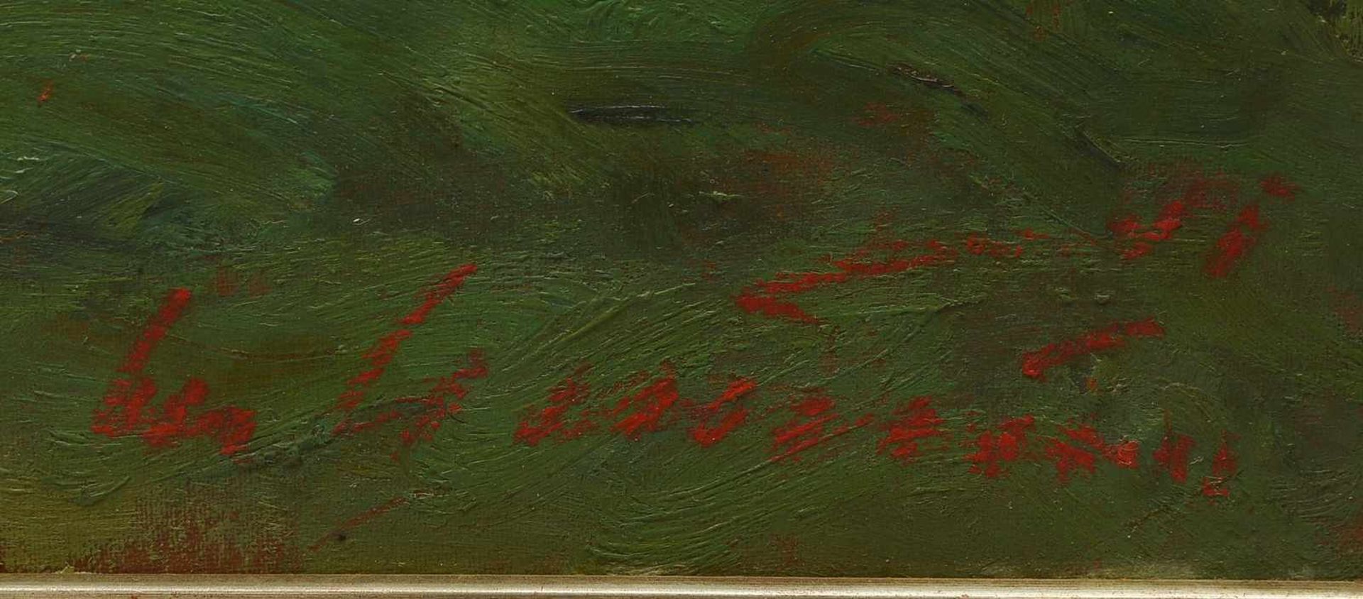 Heinsius, Otto (1892 - 1976), 'Landschaft', Öl auf Malkarton, unten rechts signiert; Maße 34,5 x - Bild 2 aus 2
