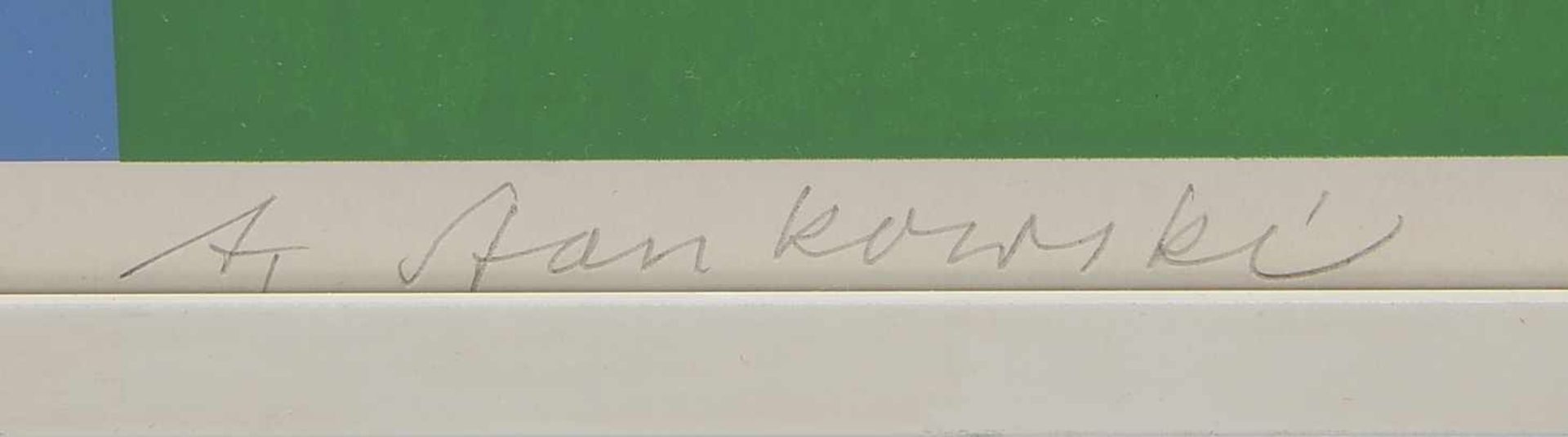 Stankowski, Anton, Farbserigrafie, Auflage-Nr. '80/80', signiert und nummeriert (Jahr unbekannt); - Bild 2 aus 2