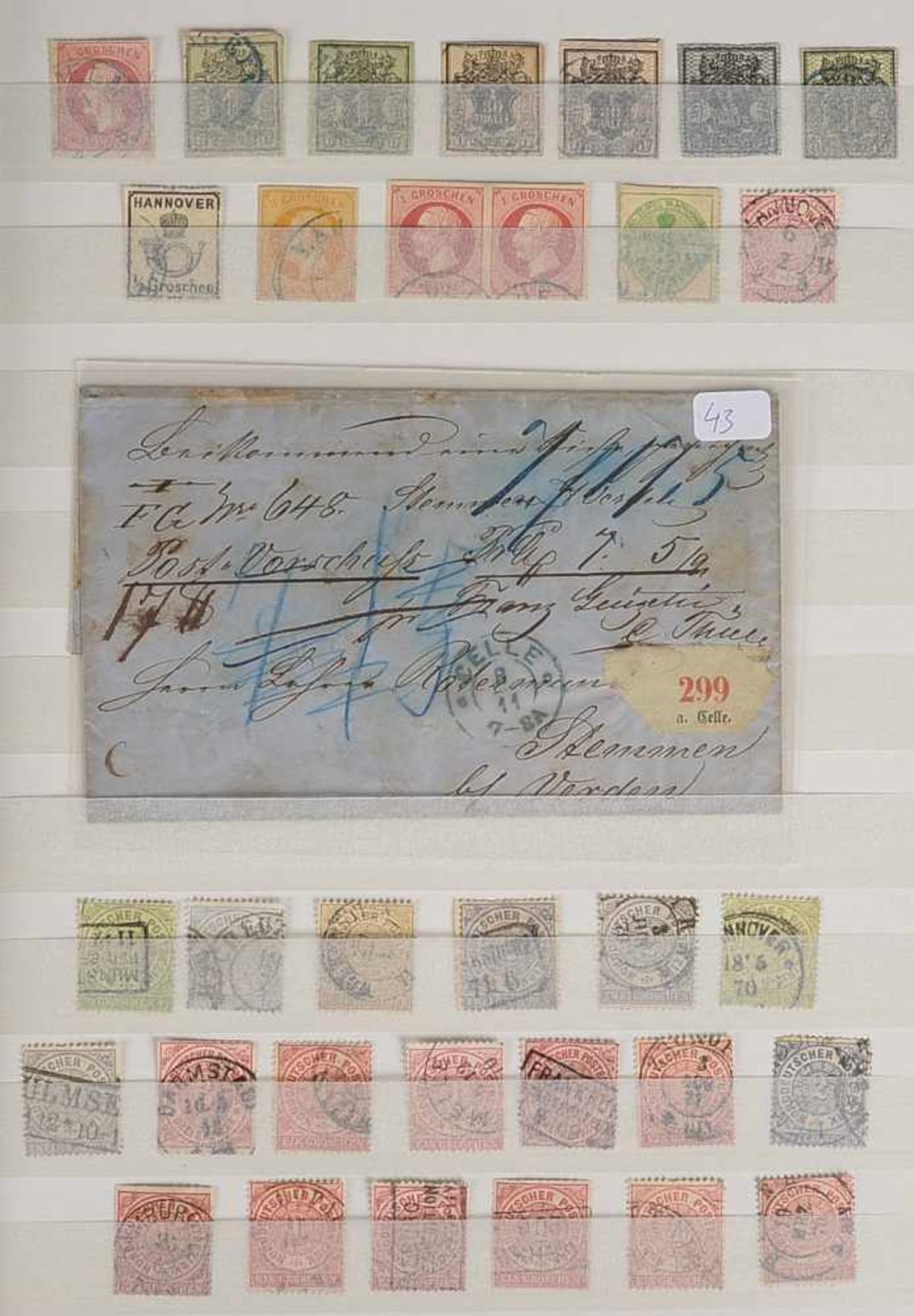 Briefmarken, 1852 - 1954, in einem 64-seitigen roten Steckbuch gesammelt: 'Bayern', weitere ' - Bild 2 aus 4