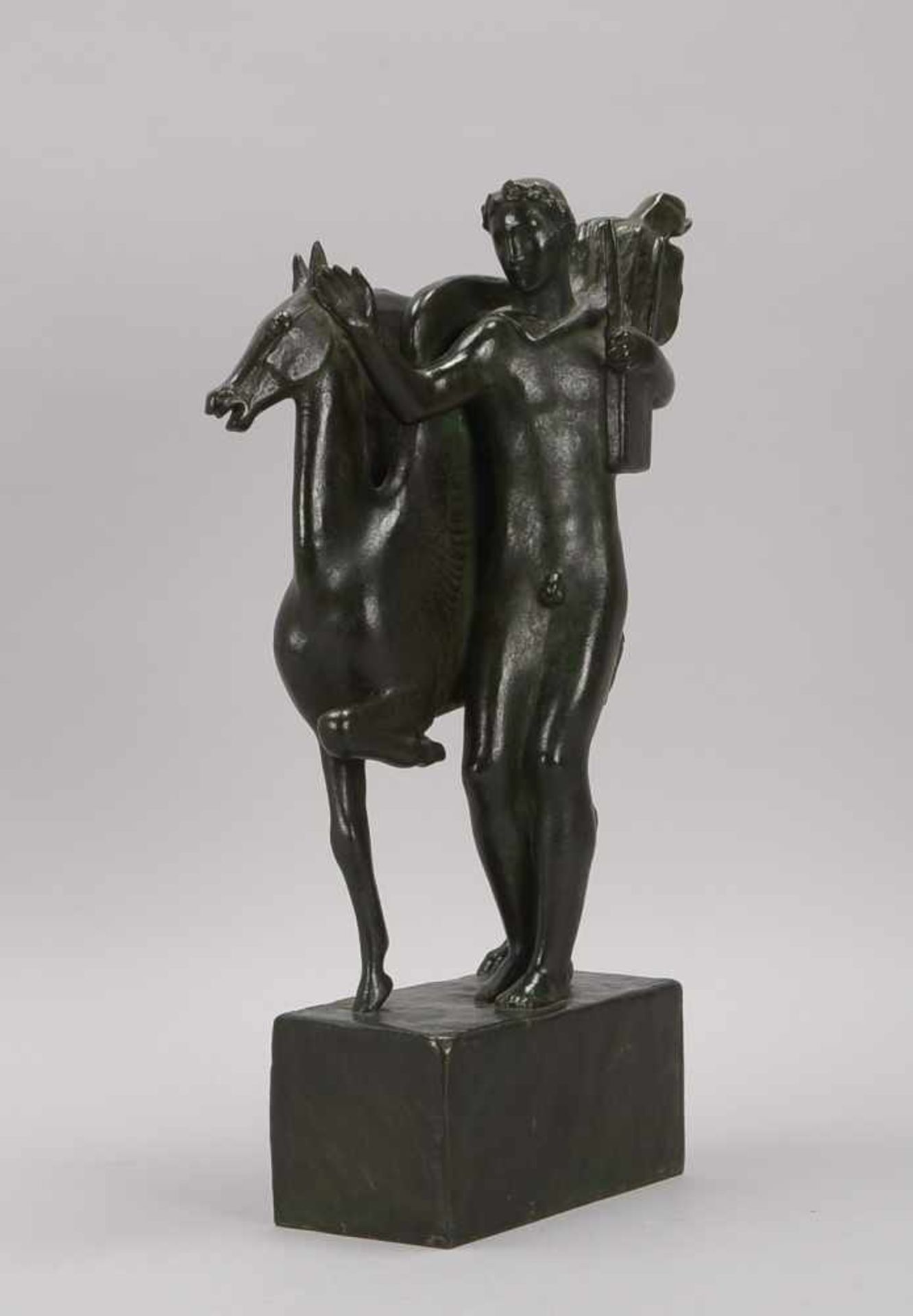 Utzon-Frank, Einar (1888 Frederiksberg - 1955 Asserbo/Dänemark), Bronzeskulptur, 'Apollon und - Bild 2 aus 5
