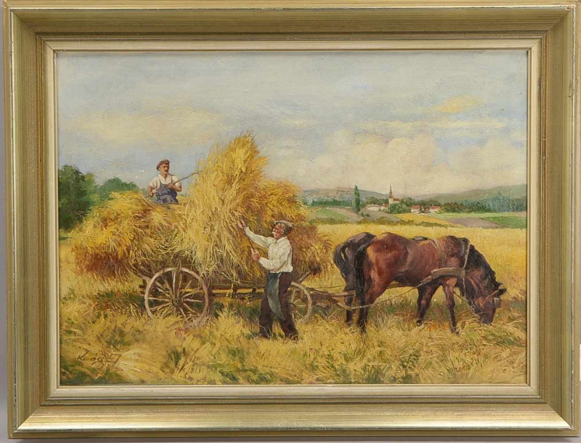 Kovacs, 'Ernte', Öl/Lw, unten links signiert; Bildmaße 50 x 70 cm, Rahmenmaße 64 x 84 cm