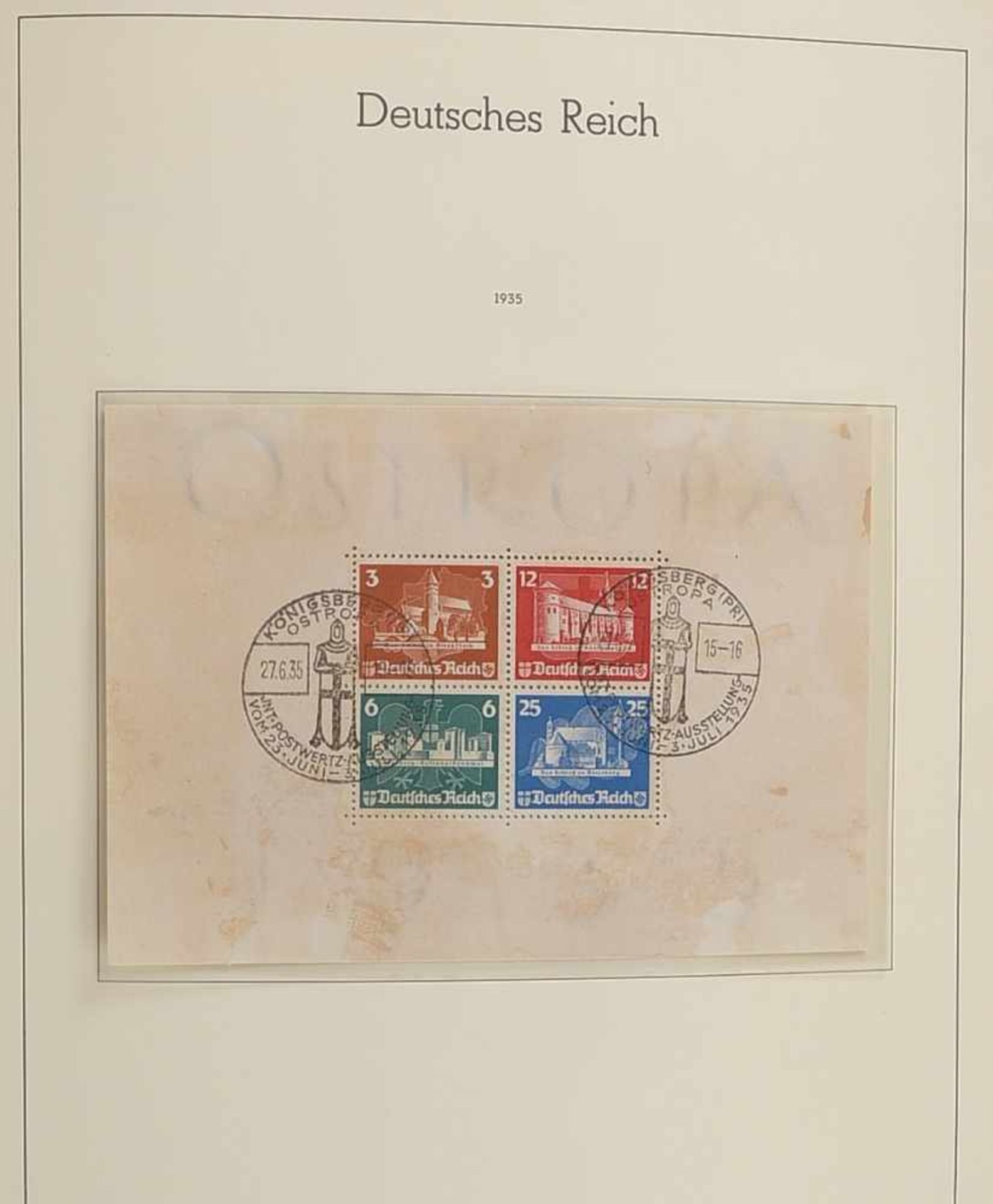 Briefmarken, 1933 - 1945: 'III. Reich', im Leuchtturm-Album sowohl in gestempelter, postfrischer und - Bild 3 aus 6