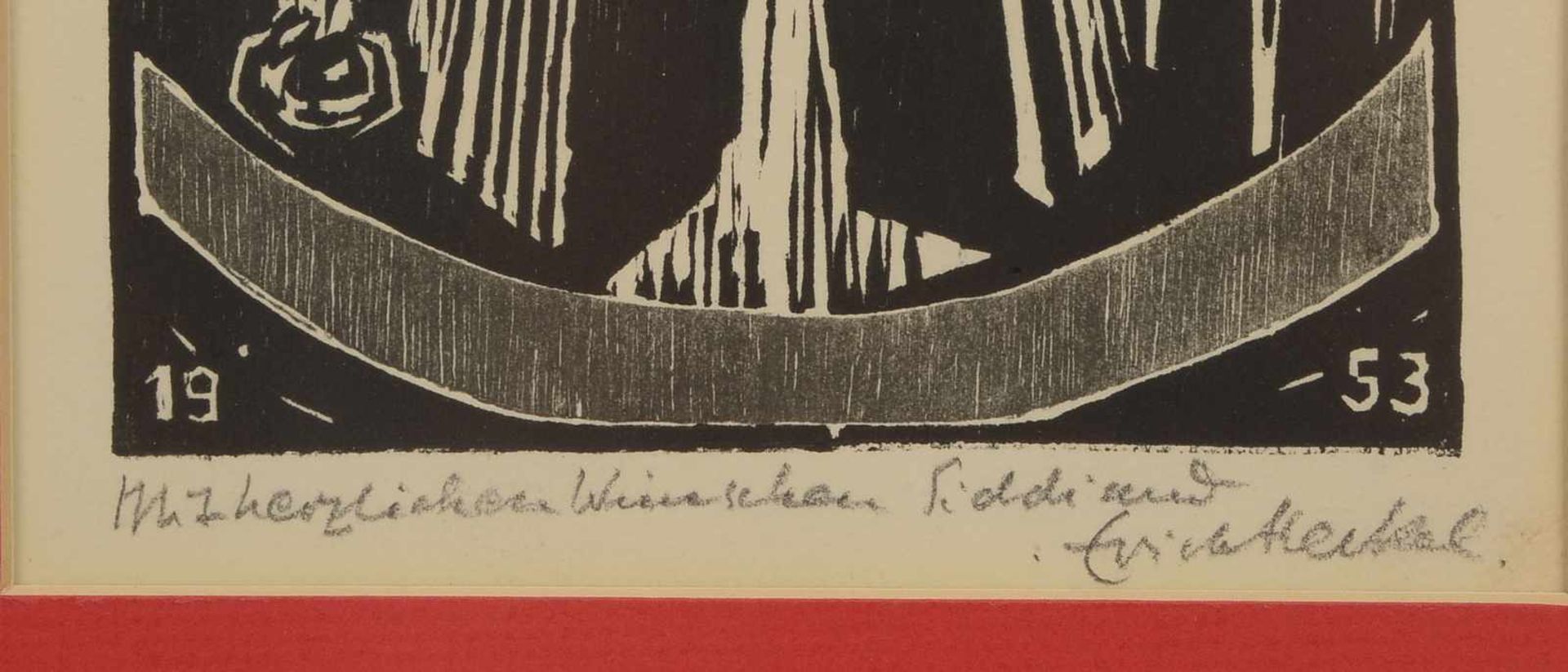 Heckel, Erich, 'Zauberer', Holzschnitt, unten rechts signiert und im Druck datiert '1953', sowie mit - Bild 2 aus 2
